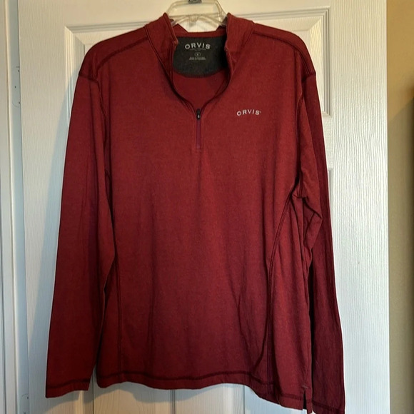 Orvis Other - Orvis men’s red long sleeve quarter zip shirt size medium